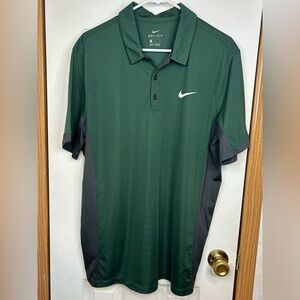 Nike Dri-FIT Golf Polo Shirt Men’s Large Green Performance Athletic